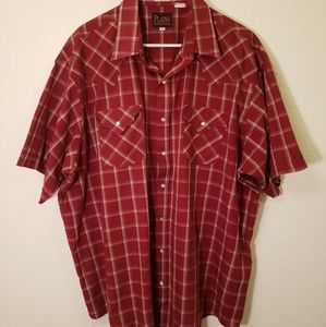 Plains Western Wear Shirt Mens Size 2XL Pearl Snap